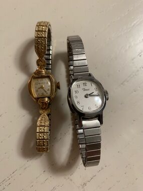Bundle of 2
Timex Silver Women's  & Gold-tone Vintage Bulova Watch